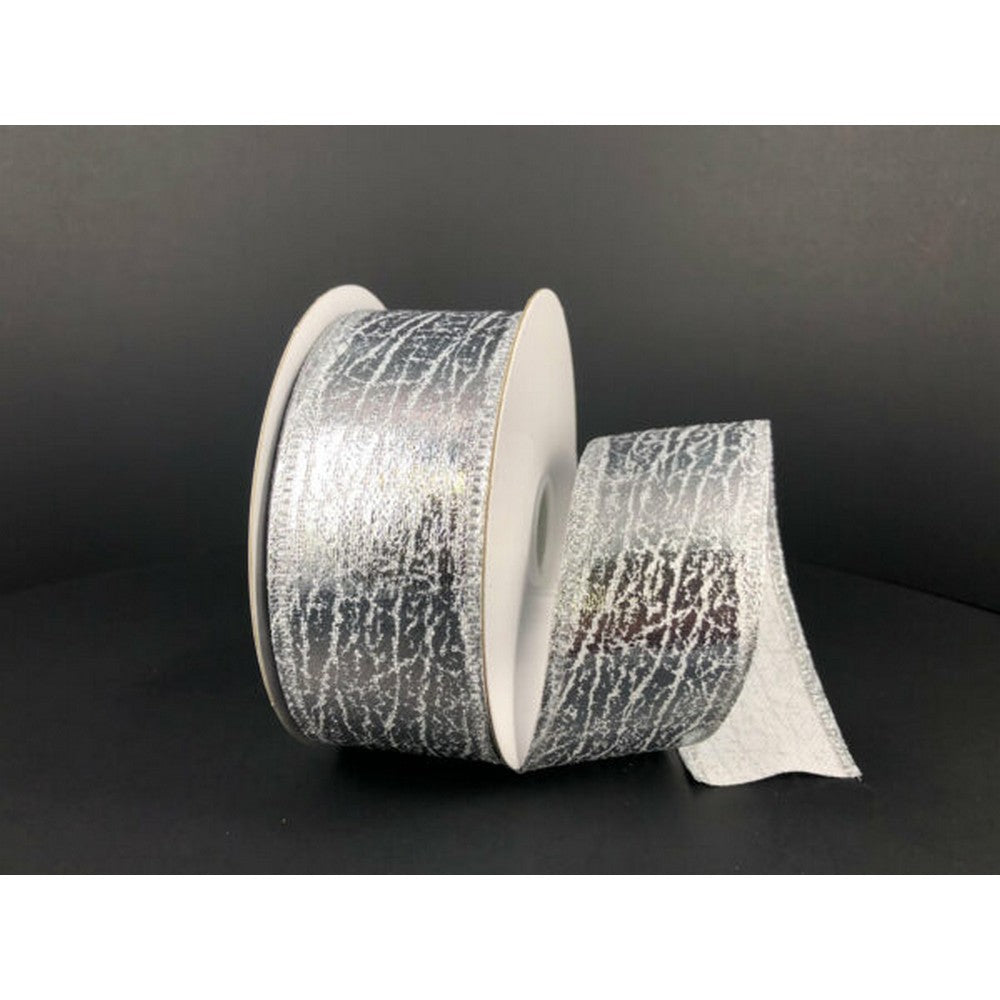 #9 SILVER CRACKLE LAME RIBBON-10 YDS – North American Wholesale Florist ...