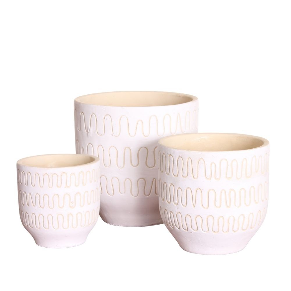 LINE PATTERN CEMENT PLANTERS – North American Wholesale Florist, Inc.