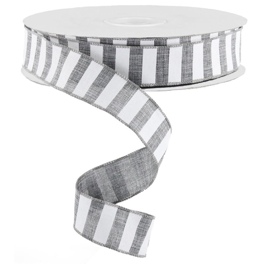 #9 HORIZONTAL STRIPE RIBBON-GREY/WHT – North American Wholesale Florist ...